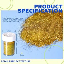 Glitter Powder Set of 12 Multicolours 10gm each